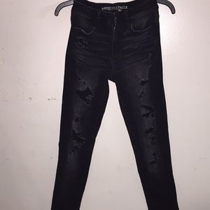 American eagle black ripped jeans.